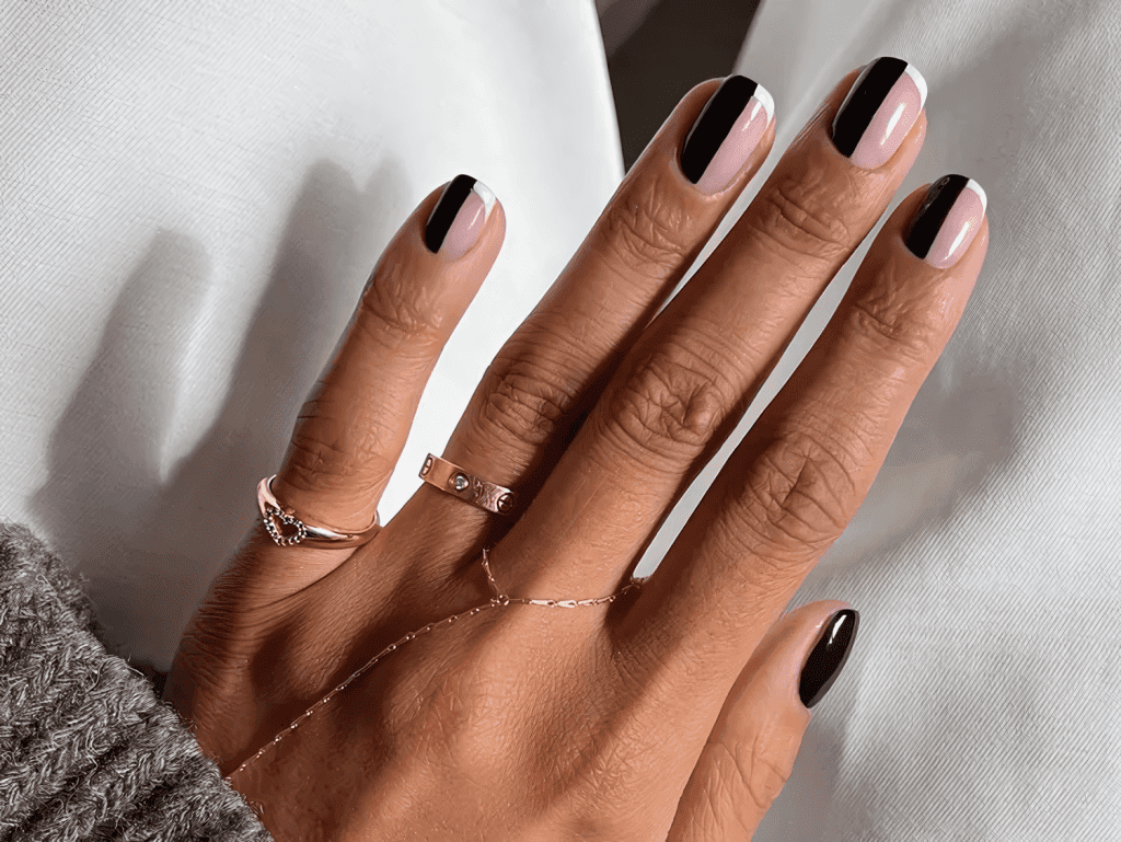 Embrace the Color-Blocking Craze with Half-sies Manis: A Chic and Trendy Nail Design