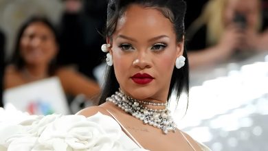 Rihanna Showcases Her Bold Style in New Blonde Hair and Goth Lip Liner Combo